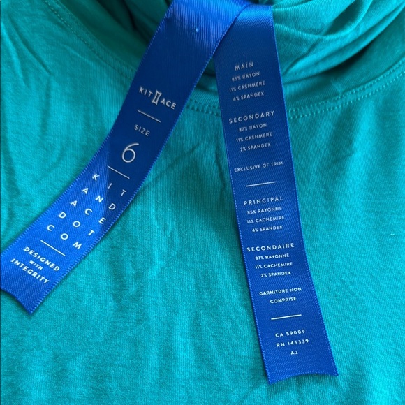 Kit and Ace Sleeveless Teal Athletic Top Size 6 Women Stretch - Picture 6 of 8